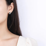 Emerald Lucky Rectangle Diamond Stud Earring Green