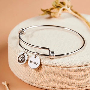 Engraving Pet Name Bracelet Stainless Steel Bangle