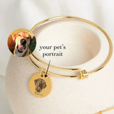 Engraving Pet Name Bracelet Stainless Steel Bangle