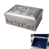 European Retro Bow Jewelry Storage Box Metal Square peace pigeon box