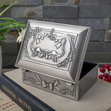 European Retro Bow Jewelry Storage Box Metal Square peace pigeon box