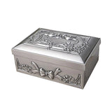 European Retro Bow Jewelry Storage Box Metal Square peace pigeon box