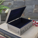 European Retro Bow Jewelry Storage Box Metal Square peace pigeon box