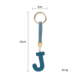 Sparkling Rhinestone Letter Keychain for Women