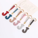 Sparkling Rhinestone Letter Keychain for Women