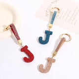 Sparkling Rhinestone Letter Keychain for Women