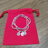Electroplating 925 Silver Three Buttons Bracelet