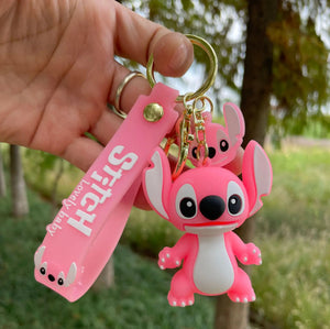 Creative Stitch Keychain Pink Monster Keyring Lilo & Stitch Doll