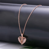 Crystal Silver Angel Wings Necklace for Women Summer Jewelry Gift