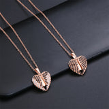 Crystal Silver Angel Wings Necklace for Women Summer Jewelry Gift