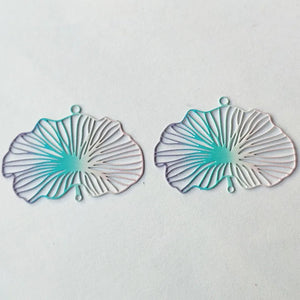 Copper Leaf Filigree DIY Earrings Components