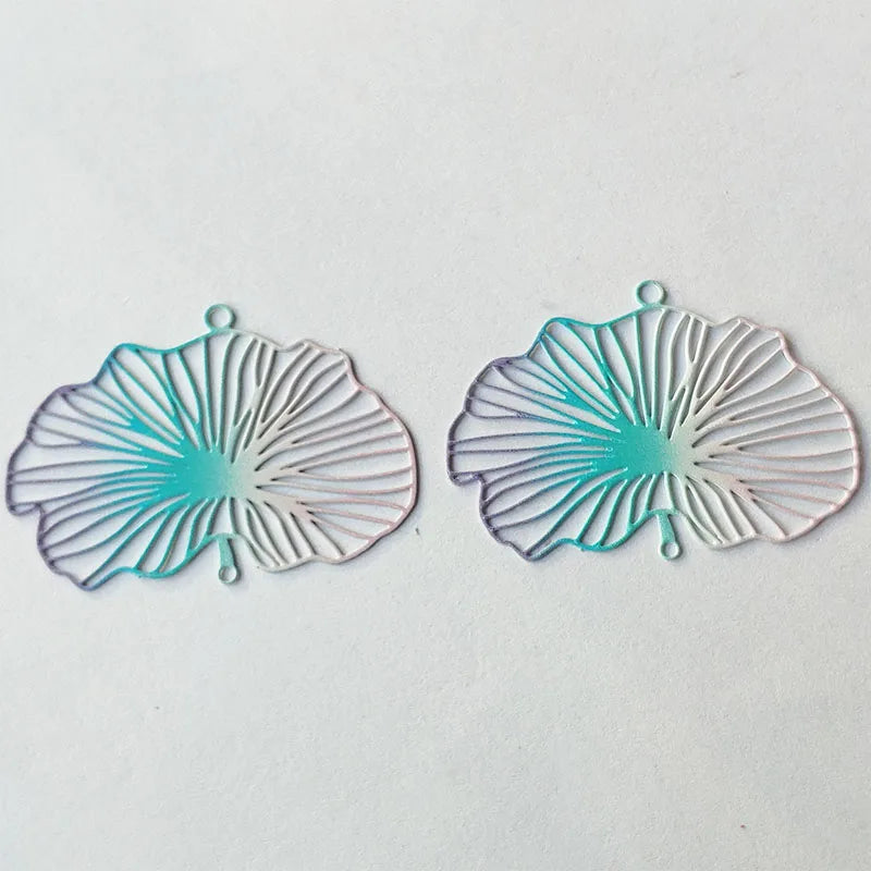Copper Leaf Filigree DIY Earrings Components