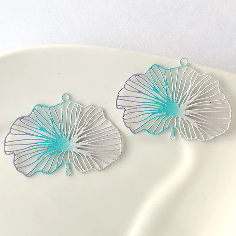 Copper Leaf Filigree DIY Earrings Components