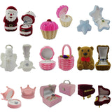 Flocking Jewelry Box Snowman Star Image Earring Ring Storage Small Display