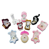 Flocking Jewelry Box Snowman Star Image Earring Ring Storage Small Display