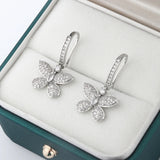 Sterling Silver Bow Earrings with Zircon - Anniversary Gift