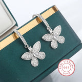 Sterling Silver Bow Earrings with Zircon - Anniversary Gift