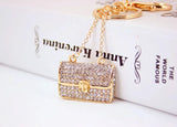 Rhinestone Handbag Keychains Car Key Chains Women Bag Charm Pendant Keyrings