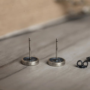 Geometric Wifi Shape 925 Silver Stud Earrings
