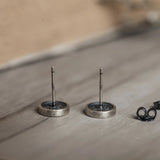 Geometric Wifi Shape 925 Silver Stud Earrings