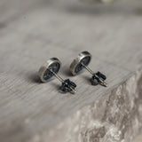 Geometric Wifi Shape 925 Silver Stud Earrings