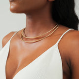 Metal Weave Choker Necklace for Women Hollow Statement Jewelry