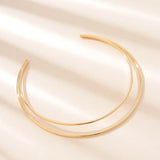 Metal Weave Choker Necklace for Women Hollow Statement Jewelry
