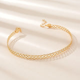 Metal Weave Choker Necklace for Women Hollow Statement Jewelry