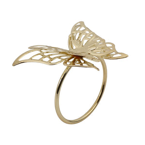 Golden Butterfly Napkin Ring Table Decoration
