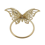 Golden Butterfly Napkin Ring Table Decoration