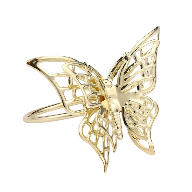 Golden Butterfly Napkin Ring Table Decoration