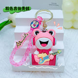 Creative Guitar Frog Keychain Musician Frog Doll Pendant