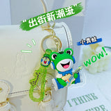 Creative Guitar Frog Keychain Musician Frog Doll Pendant
