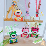 Creative Guitar Frog Keychain Musician Frog Doll Pendant