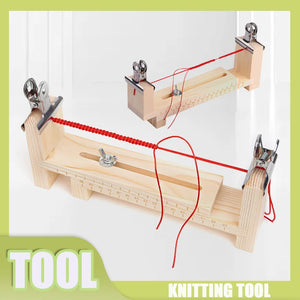 Hand-knitted Rope Braiding Tool Wood Bracelet Rack