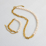 Bowknot Choker Freshwater Pearl Necklace YS498
