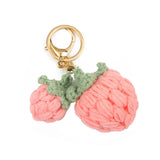 Knitted Strawberry Keychain Fruit Key Ring Pendant Car Bag Charm Gift
