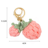 Knitted Strawberry Keychain Fruit Key Ring Pendant Car Bag Charm Gift