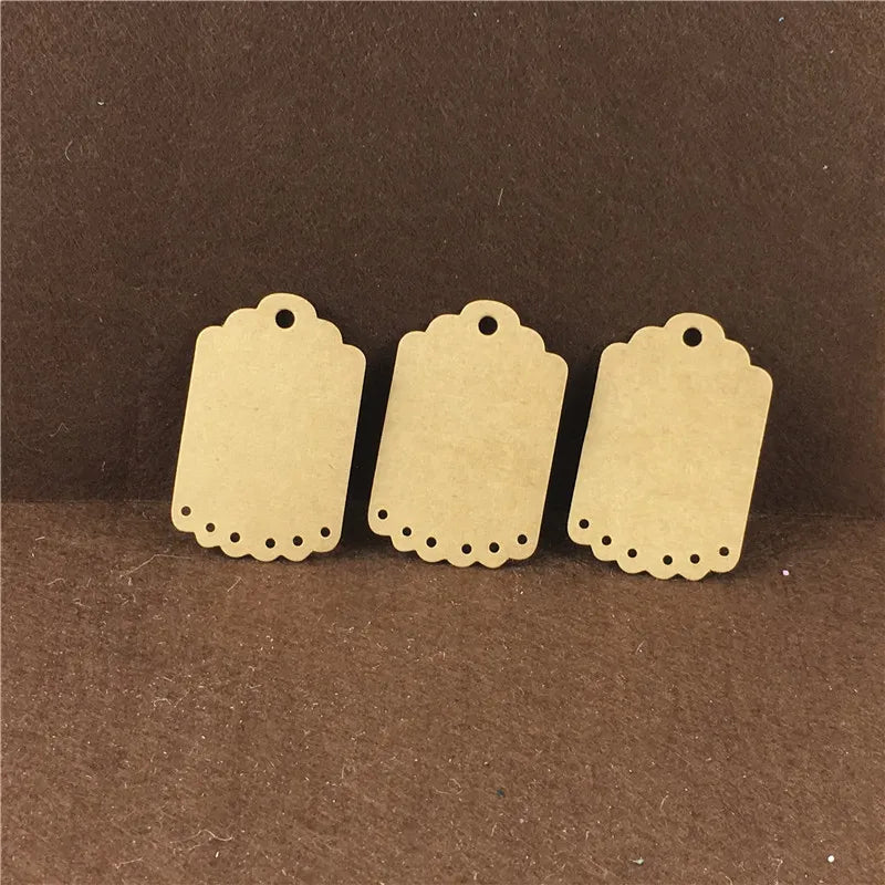 100Pcs/Lot Brown Hang Label for Jewelry Wedding Gift Packaging