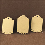 100Pcs/Lot Brown Hang Label for Jewelry Wedding Gift Packaging