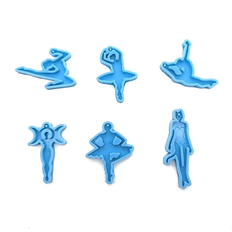 Resin Molds Dancing Girls Pendant DIY Craft Mould
