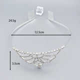 Heart Crown Rhinestone Headband Bride Wedding Hair Accessories