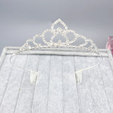 Heart Crown Rhinestone Headband Bride Wedding Hair Accessories