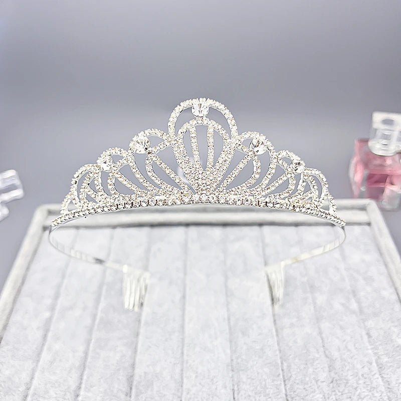 Heart Crown Rhinestone Headband Bride Wedding Hair Accessories