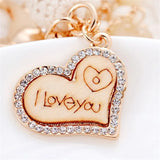 Heart Keychain Bag Charm Love Beads Keyring