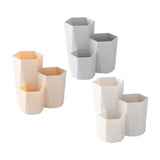 Hexagonal Desk Organizer Makeup Storage 3 Lattices