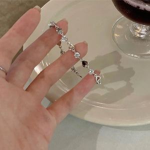 Hollow Heart Zircon Bracelet Adjustable Chain Bracelet for Women