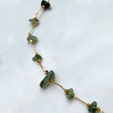 Stone Stainless Steel Chain Necklace Splicing All-match Accessories
