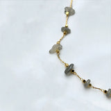 Stone Stainless Steel Chain Necklace Splicing All-match Accessories