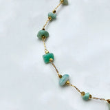 Stone Stainless Steel Chain Necklace Splicing All-match Accessories